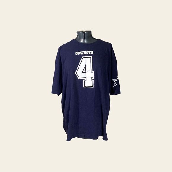 Dallas Cowboys Men’s XXL Dak Prescott Navy Player Name & Number Shirt - Picture 1 of 5